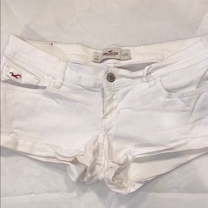 hollister super lowrise white jean shorts size 7